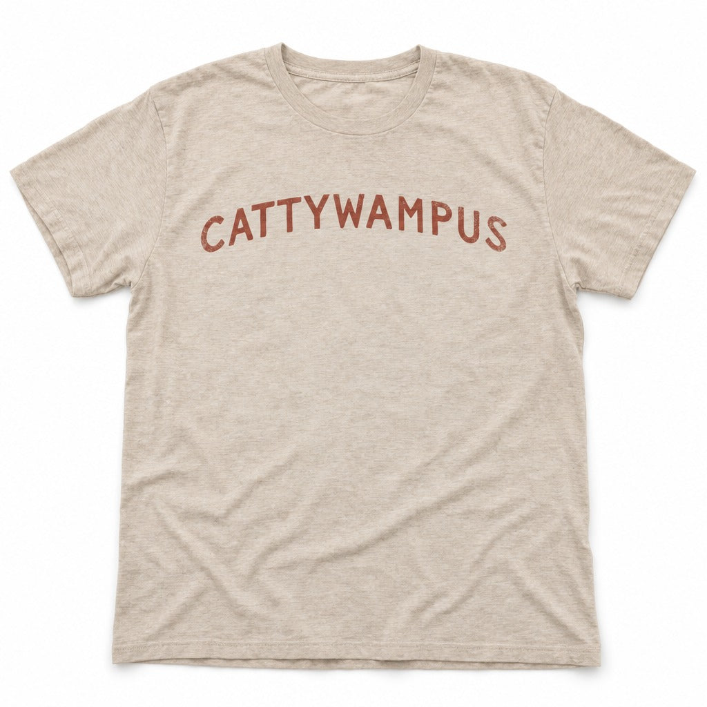 Cattywampus Tee in Heather Dust, full front