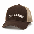 Dagnabbit Trucker Hat in Brown/ Khaki, full front