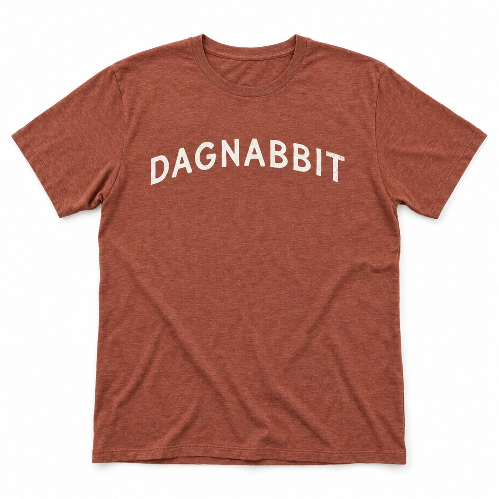 Dagnabbit Tee in Heather Clay, full front