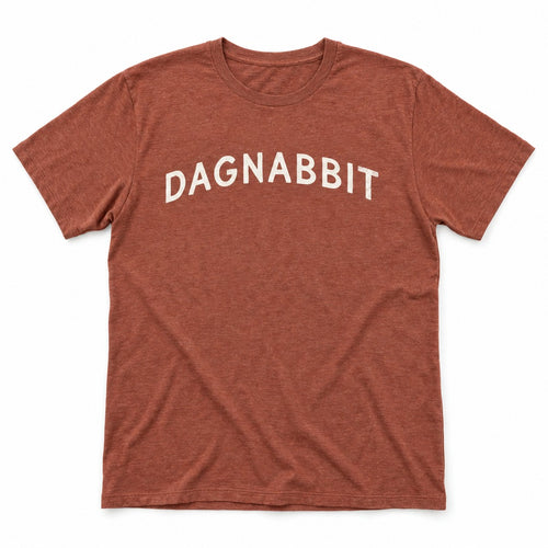 Dagnabbit Tee in Heather Clay, full front