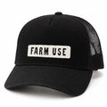 Farm Use Trucker Hat in Black, full front