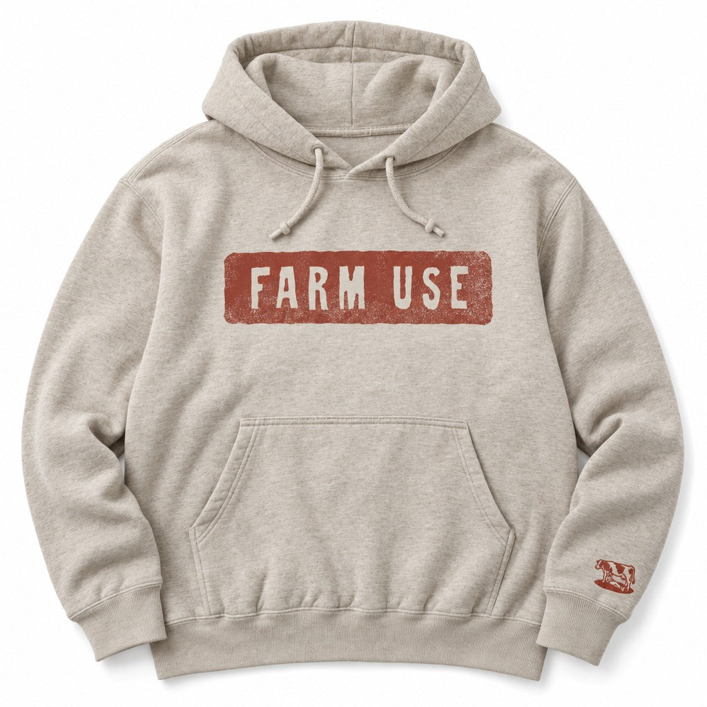 Farm Use Hoodie in Oatmeal Heather, full front