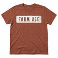 Farm Use Tee in Heather Clay, full front