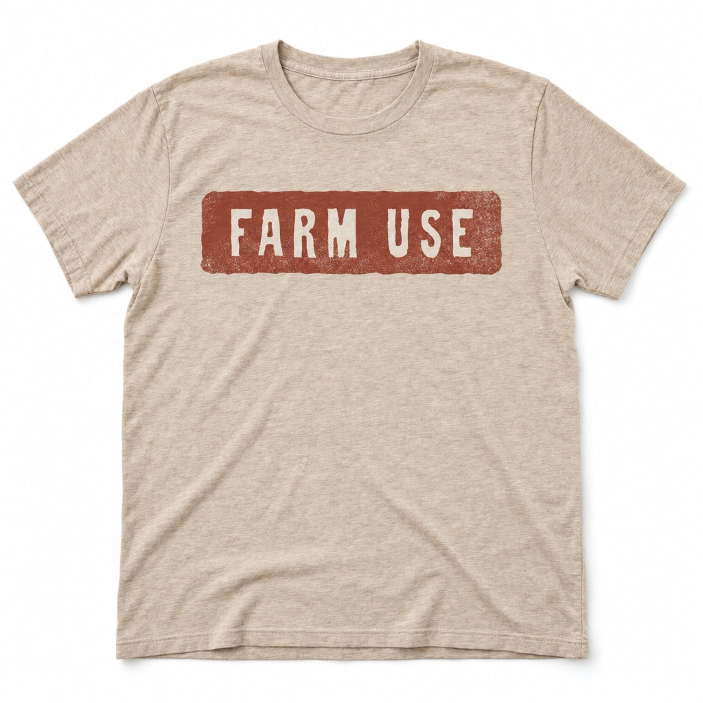 Farm Use Tee in Heather Dust, full front