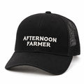 Afternoon Farmer Trucker Hat in Black, full front