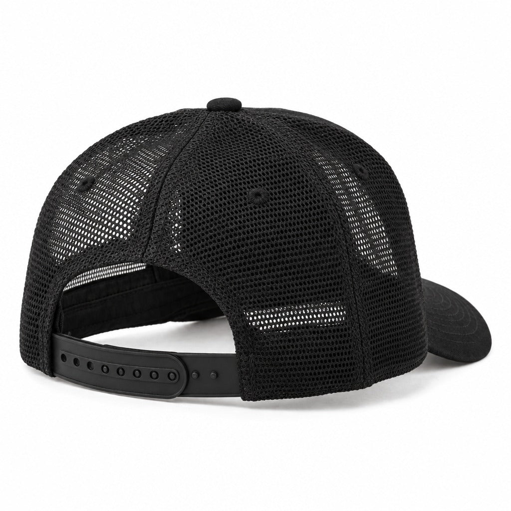 Afternoon Farmer Trucker Hat in Black, full back